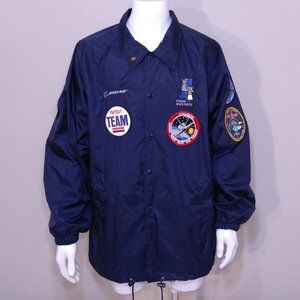 NASA Boeing Flight Windbreaker Jacket LARGE Mars Perseverance Patch USA SpaceX